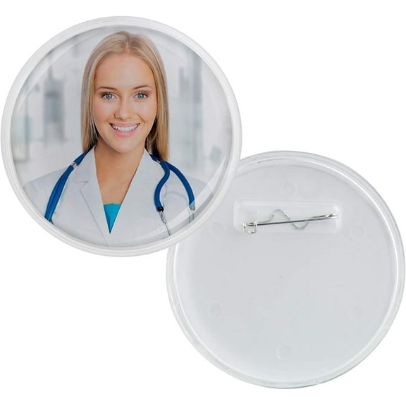 Snapins 2.25" DIY Snap Together Pin Back Buttons - Pack of 12