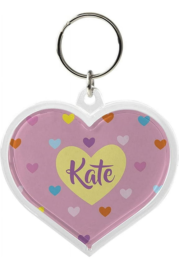 2.325" x 2" Heart-Shaped Acrylic Photo Keychain