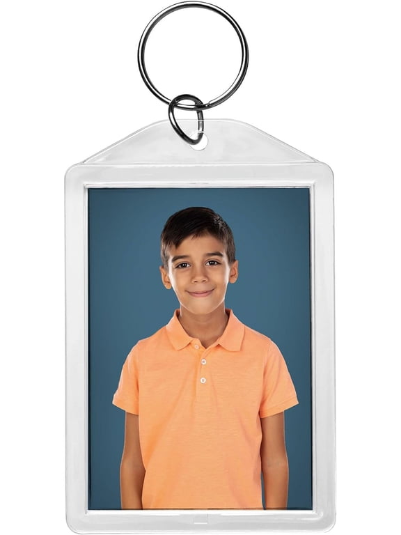 2" x 2.875" Clear Acrylic Photo Keychains - Pack of 5