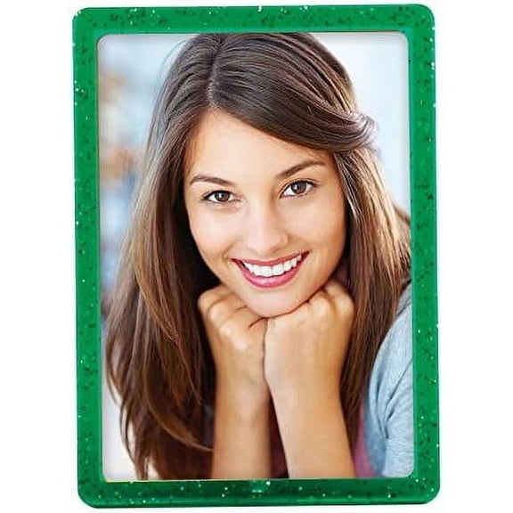 Snapins 2" x 2.875" Green Photo Magnet with Easel Picture Frames - Pack of 25