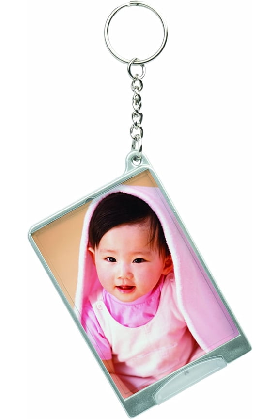 2" x 2.875" Silver Flashlight Photo Keychains - Pack of 72