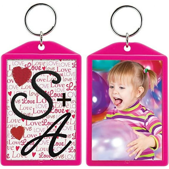 Snapins 2" x 3" Hot Pink Photo Keychains - Pack of 144