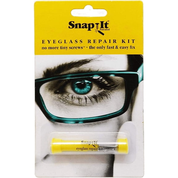Snapit EyeGlass Repair Kit [Stainless Steel Screws & Micro Screwdriver] Easy-Fit Repair Tool for Sunglasses, Spectacles & Reading Glasses | Used By Opticians | Non-Slip Eyewear Tool Kit