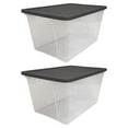 Snaplock 56Quart Plastic Multipurpose Stackable Storage Container Bins