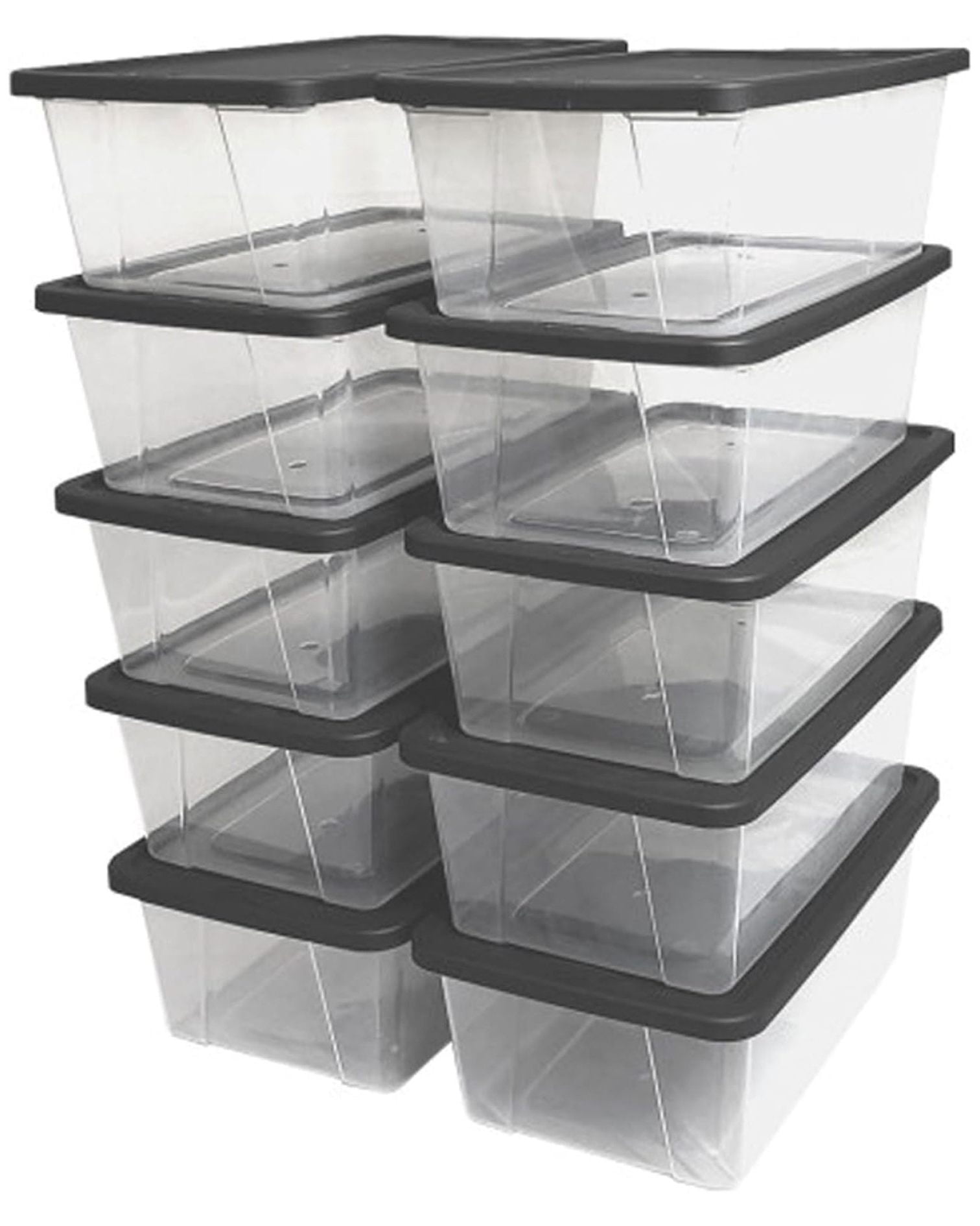Snaplock Stackable 6 Quart Clear Organizer Storage Container Bin with