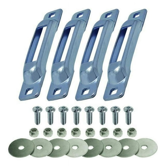 Snaplocs Zinc 4 Pack With Allen Screws E-Track Single Strap Anchors SLSZ4FA