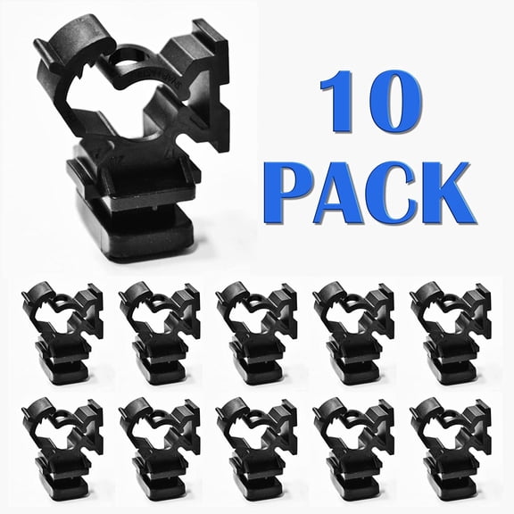 SnapnStrut 17-20P One-Piece Black Nylon Strut Mounted Pipe Hanger for 3/8”-3/4”-Pipes, Cables & Conduits-10 Pack American Made.
