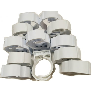 SnapnStrut 79-93HSPPW Polypropylene Plastic White, 3"-3-1/2", Surface Mount, Conduit, Cable Pipe Hangers, 12 Piece Pack American Made