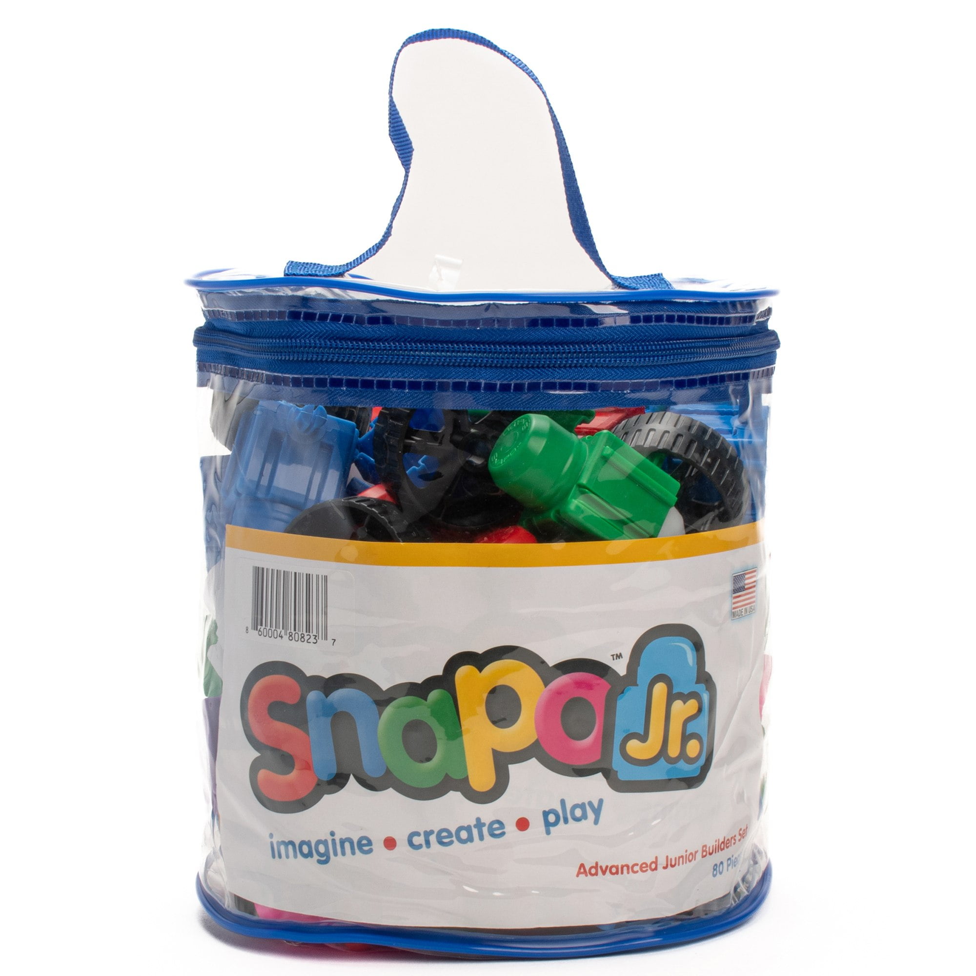 Snapo Jr. Advanced Builder's Kit - 80 pcs - Colorful Blocks