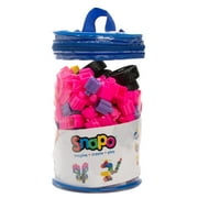 Snapo Unicorn Creator Kit - 200 pcs - Pink-Purple-White-Yellow Blocks, Wheels, Connect On All 6 Sides, 3D Building Toy, Snap-Slide-Rotate, Kid Age 3+