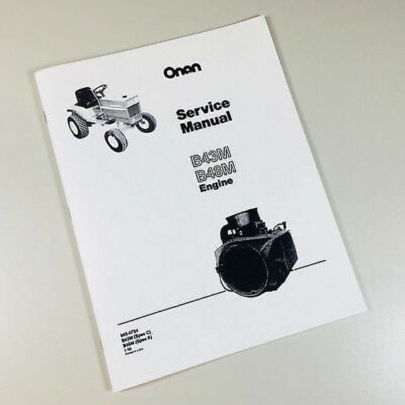 Snapper 1855 Garden Tractor Onan B48M 18Hp Engine Service Repair Manual Ovhl