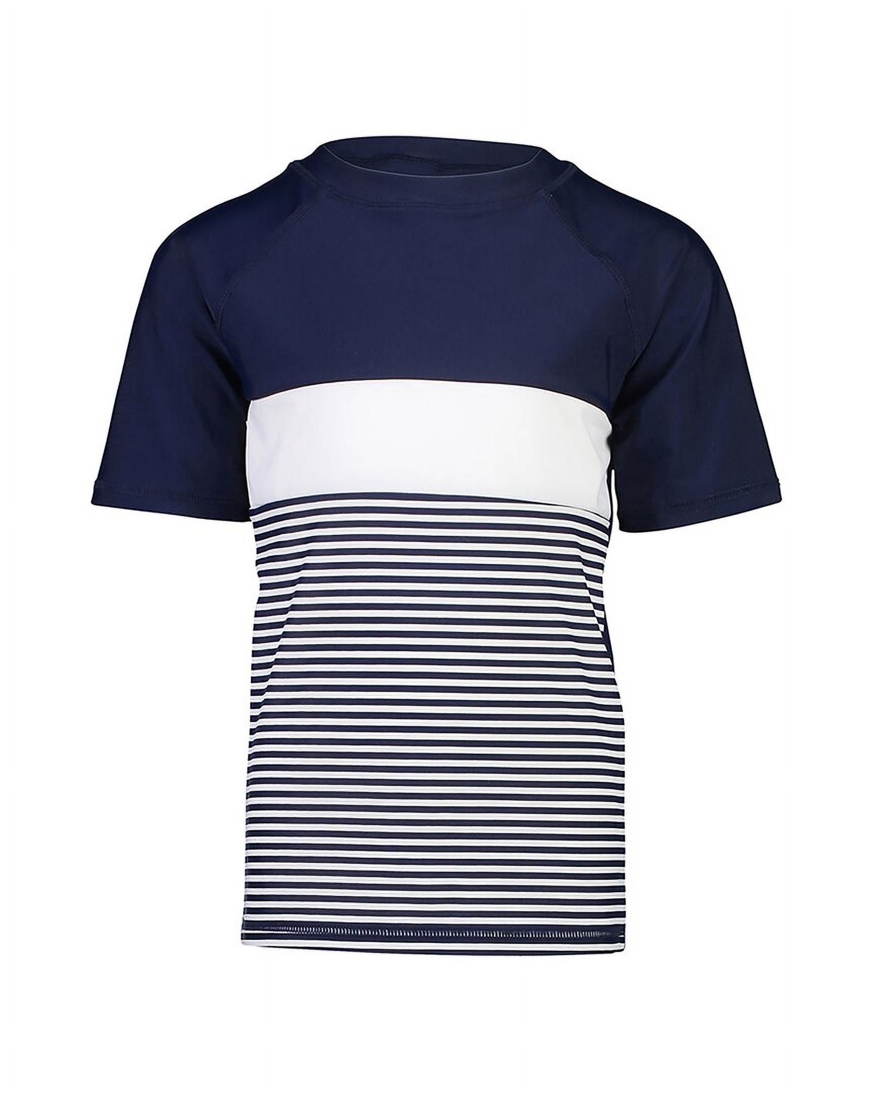 Srapper Rocks Snapper Rock boys Stripe Block Rash Top, 8, Blue - Walmart.com