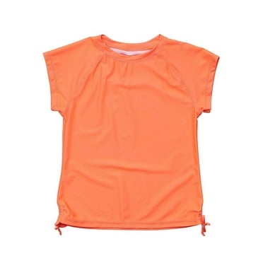 Snapper Rock girls  Tangerine Rash Top, 2, Orange