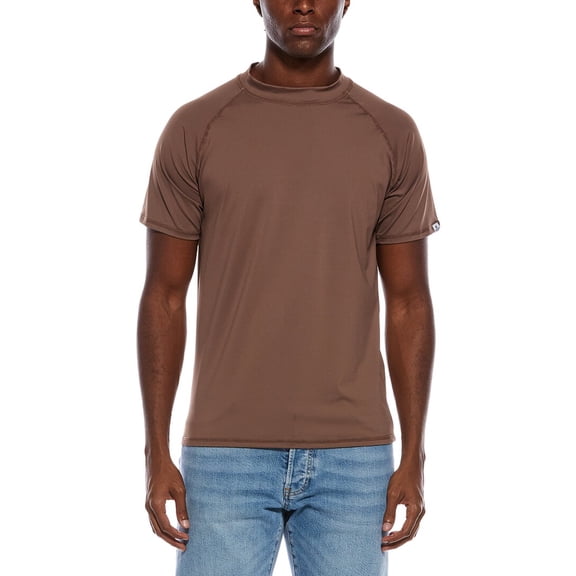 Snapper Rock mens Sustainable Rash Guard Shirt, l, Brown