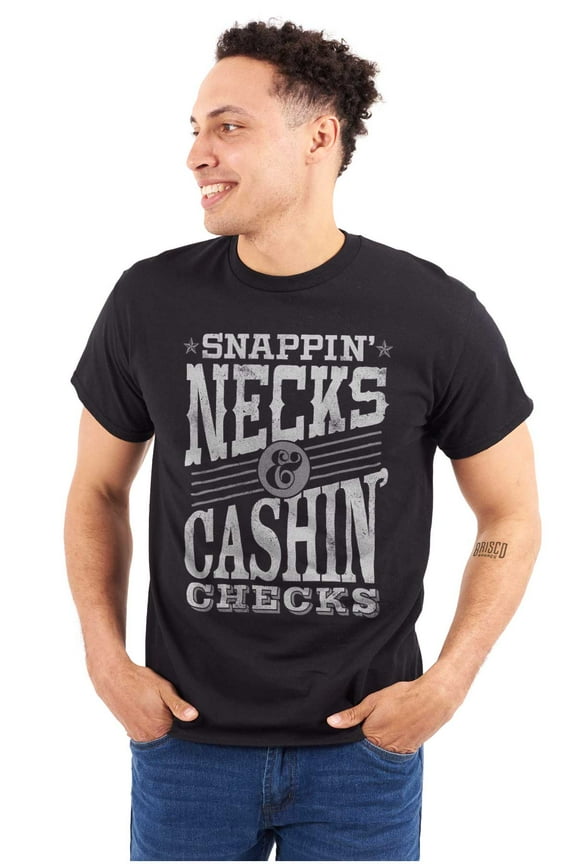 Snappin Necks Cashin Checks Men's Graphic T Shirt Tees Brisco Brands L