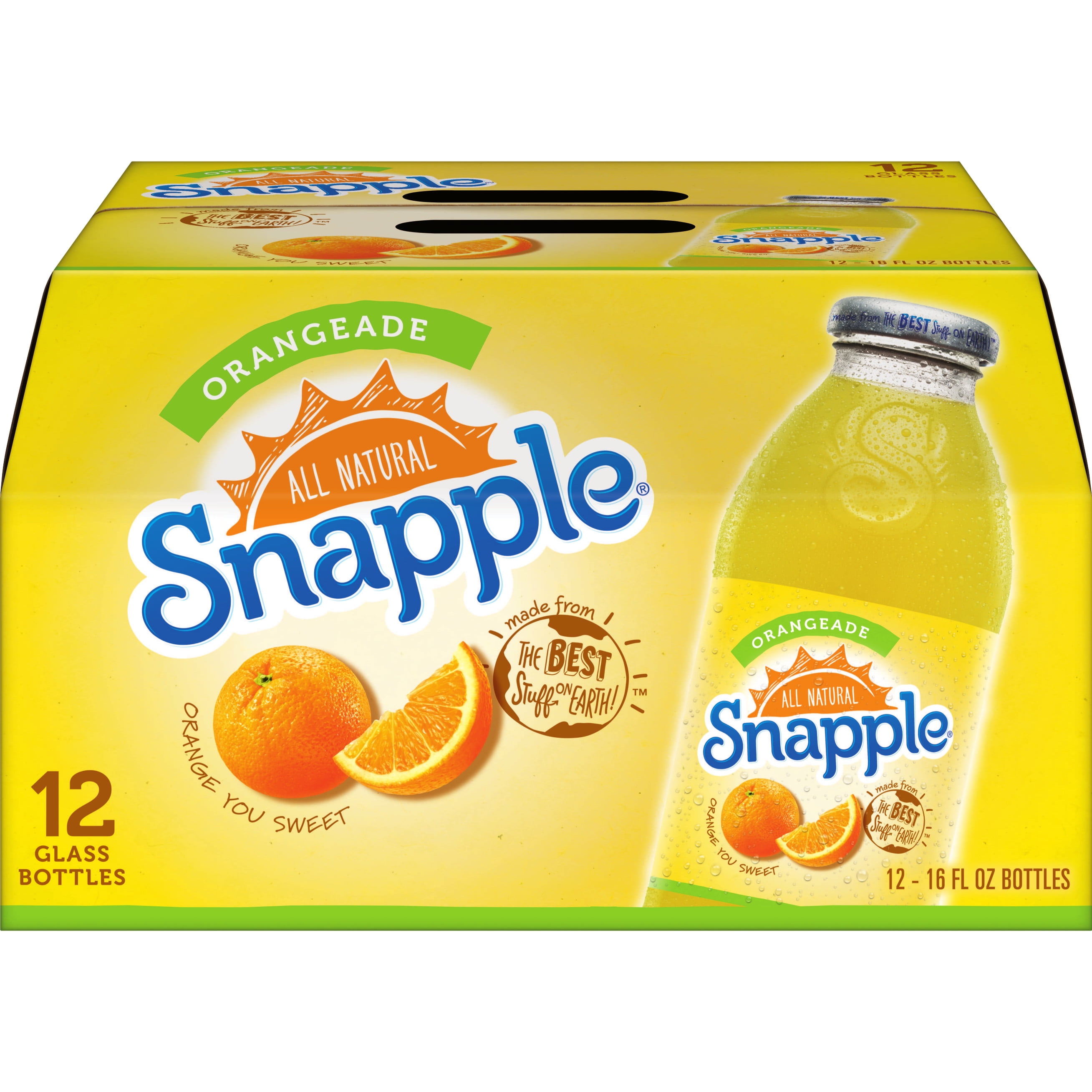 Snapple All Natural Orangeade, 16 Fl. Oz., 12 Count