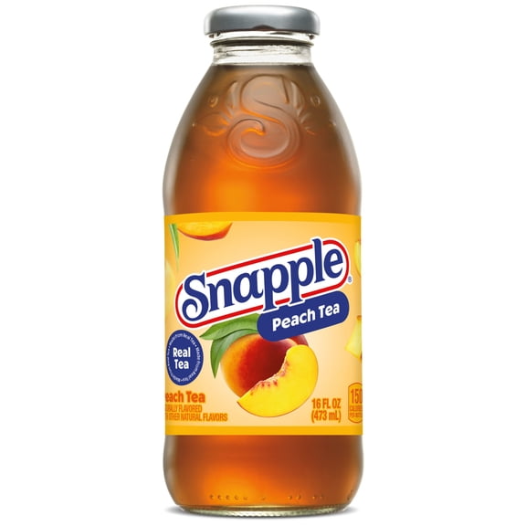 Snapple Peach Tea, 16 fl oz Glass Bottle