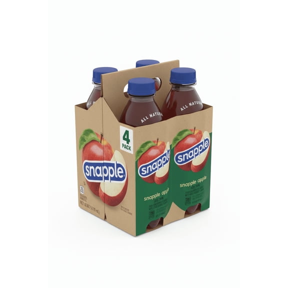 Snapple Apple Juice Drink, 16 fl oz, 4 Count Bottles