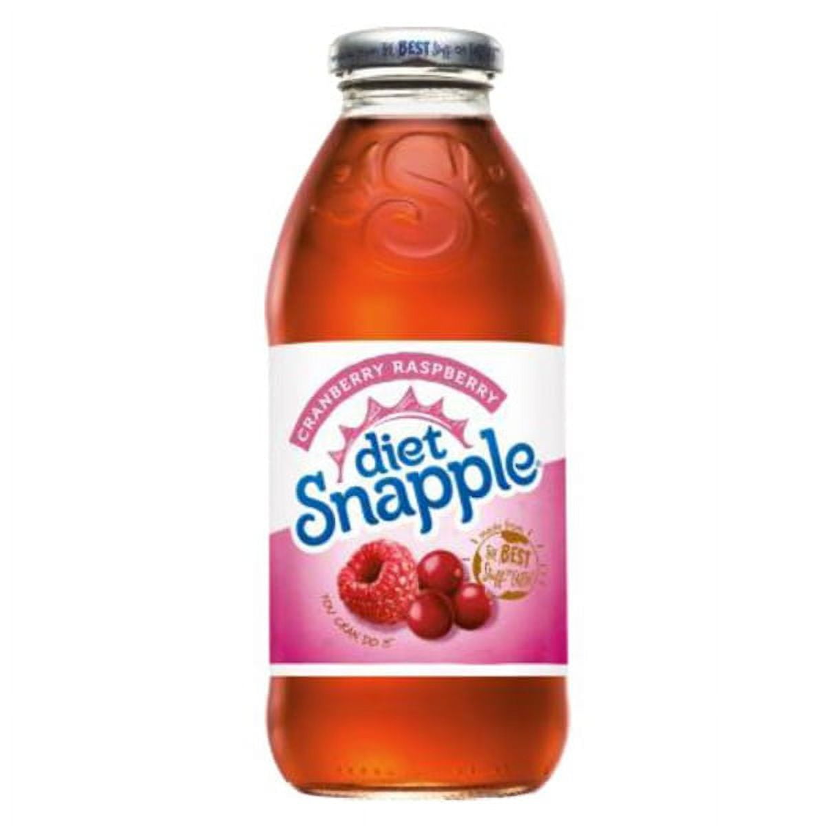 Snapple Diet Cranberry Raspberry 16 oz Glass Bottles - Pack of 12 ...