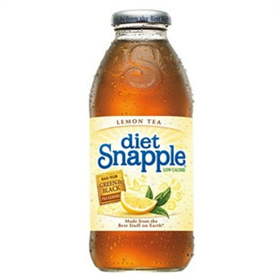 Snapple Diet Lemon Tea 16 oz Glass Bottles - Pack of 12