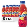 thumbnail image 1 of Snapple Fruit Punch Juice Drink, 16 fl oz recycled plastic bottle, Pack of 12, 1 of 1