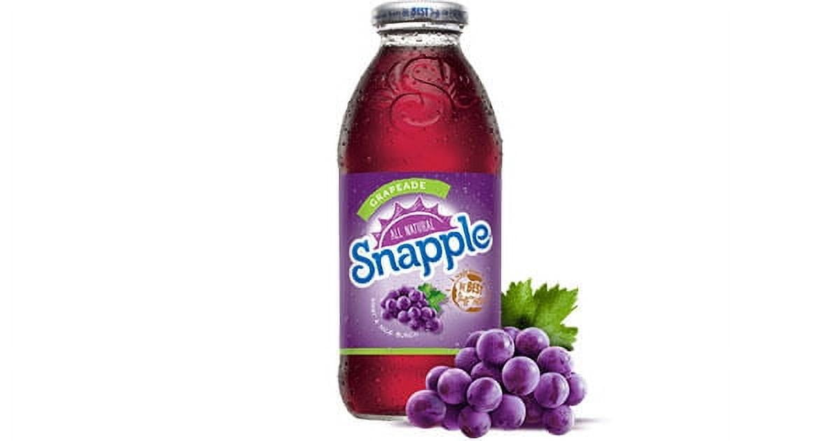 Snapple Grapeade Drink, 16 oz Beverages, Case of 24 Packs