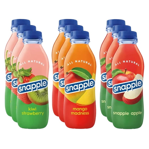 Snapple Juice Drink Variety Pack, All Natural, 16 fl. oz. - (9 Count )