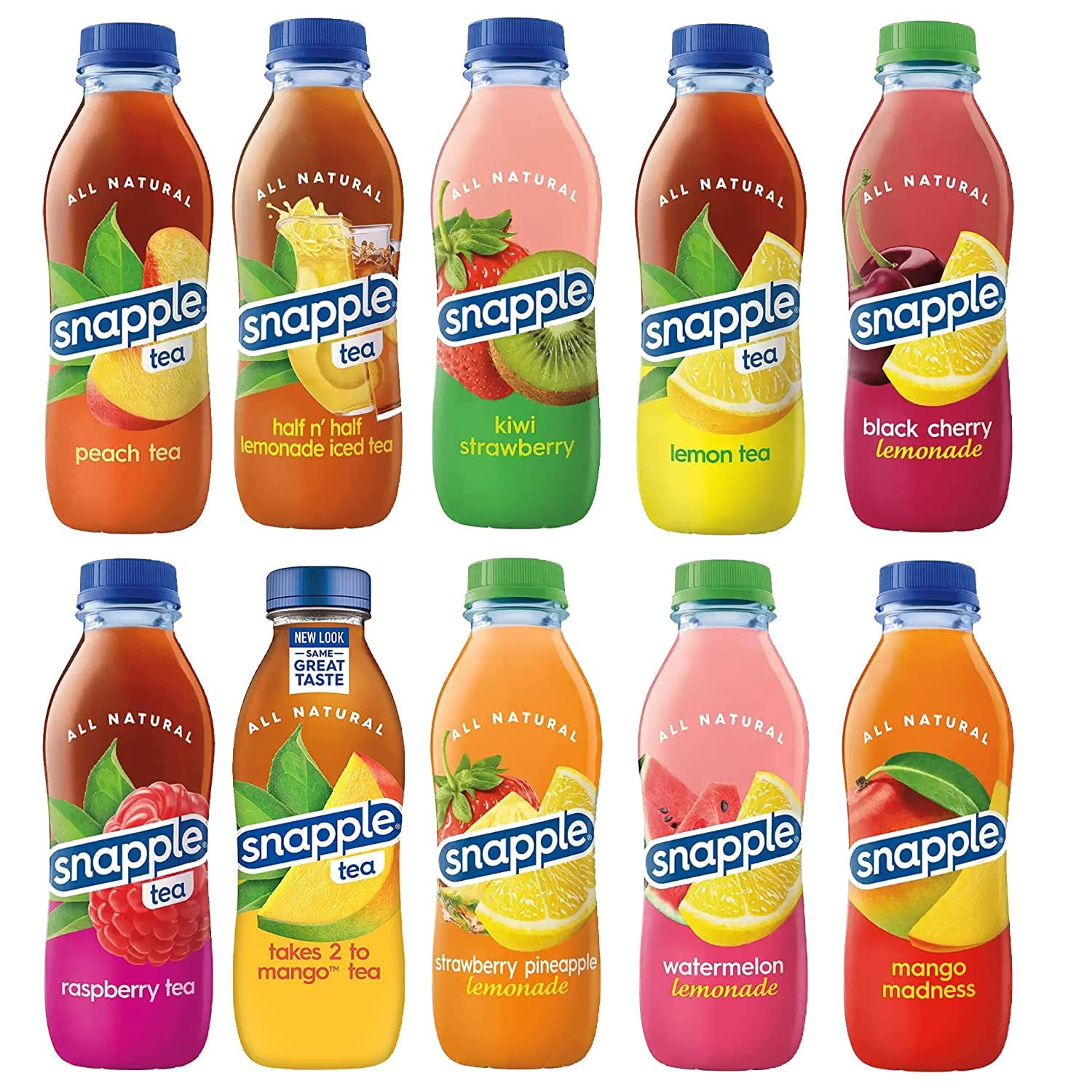 Snapple Juice - Variety Pack with Apple, Watermelon, Lemonade Flavors