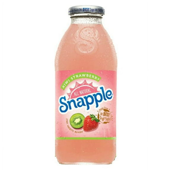 Snapple Kiwi Strawberry 16 oz Glass Bottles - Pack of 12