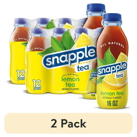 Snapple Lemon, Bottled Tea Drink, 16 fl oz, 12 Bottles