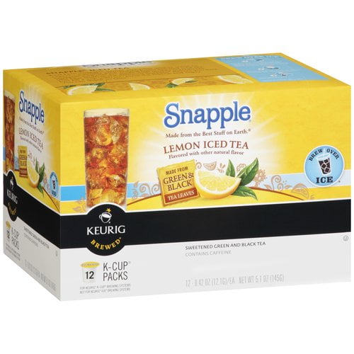 Snapple Lemon Iced Tea K-Cup Packs, 0.42 oz, 12 ct - Walmart.com