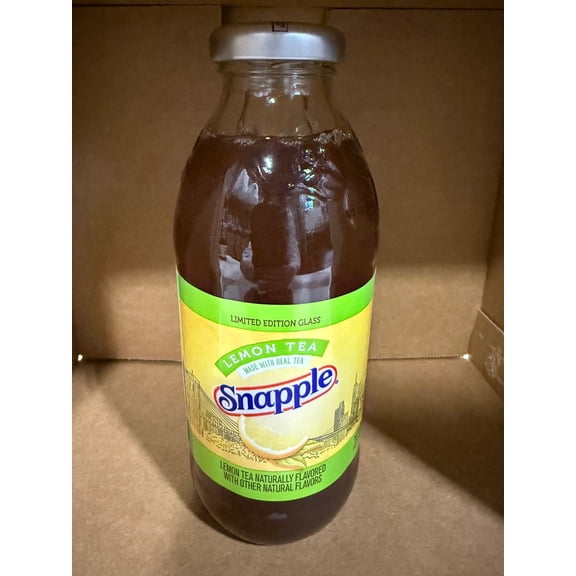 Snapple Lemon Tea Glass Bottles 16 fl oz (12 Pack)