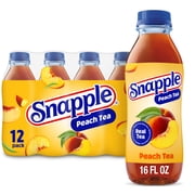 Snapple Peach Tea, 16 fl oz recycled plastic bottle, 12 pack