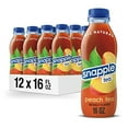 thumbnail image 1 of Snapple Peach Tea, 16 fl oz recycled plastic bottle, Pack of 12, 1 of 3