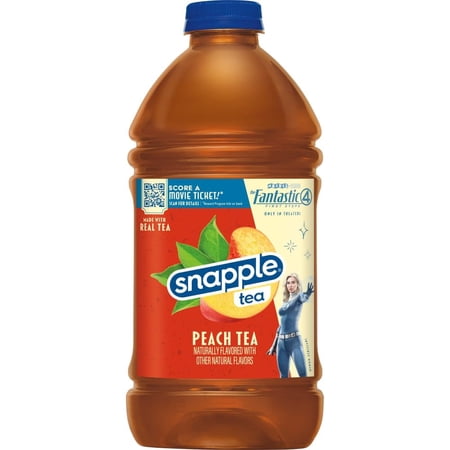 Snapple Peach Tea The Fantastic Four: First Steps Limited Edition Juice Drink Bottle 64 fl oz - Pack of 2