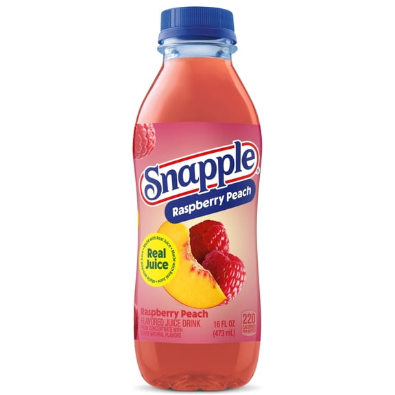 Snapple Raspberry Peach, 16 fl oz recycled plastic bottle