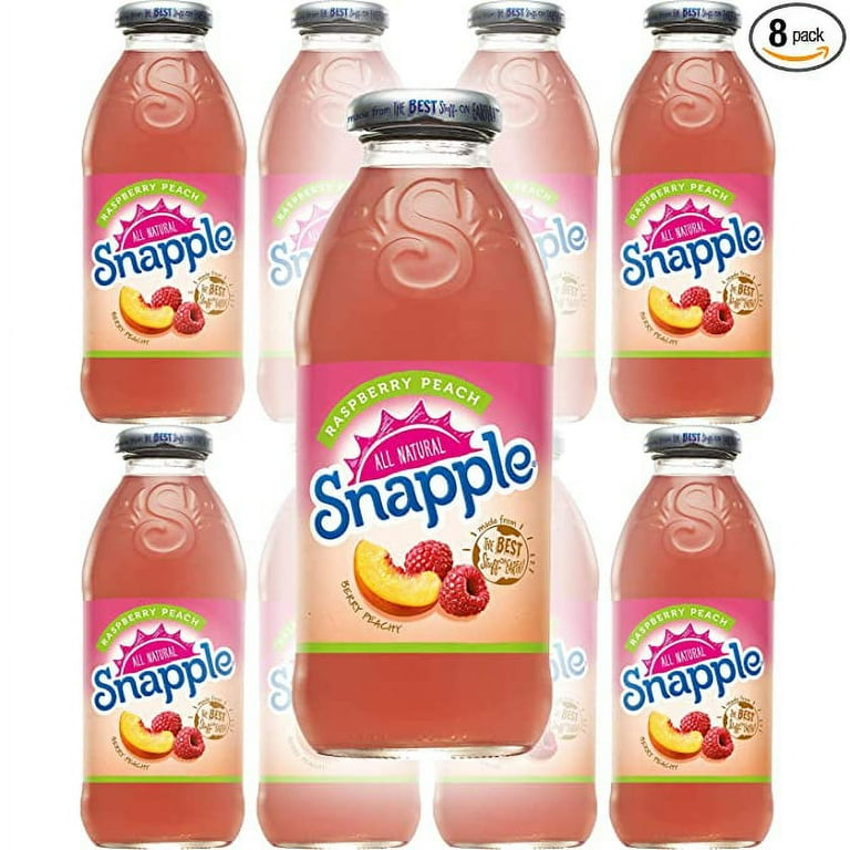 Snapple All Natural Refreshing Raspberry Peach, 16 Fl Oz, Pack of