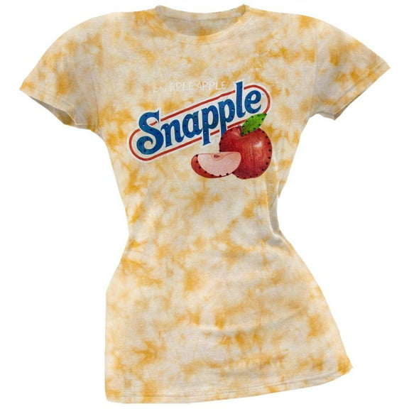 Snapple - Rhinestone Apple Cloud Washed Juniors T-Shirt - Large