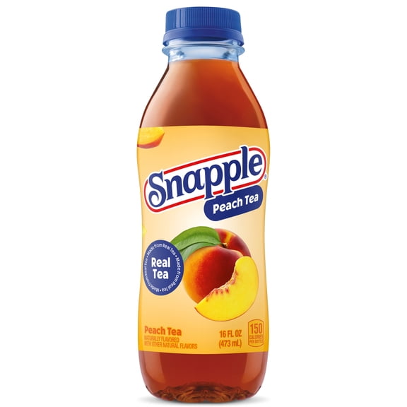 Snapple Peach Tea, 16 fl oz recycled plastic bottle