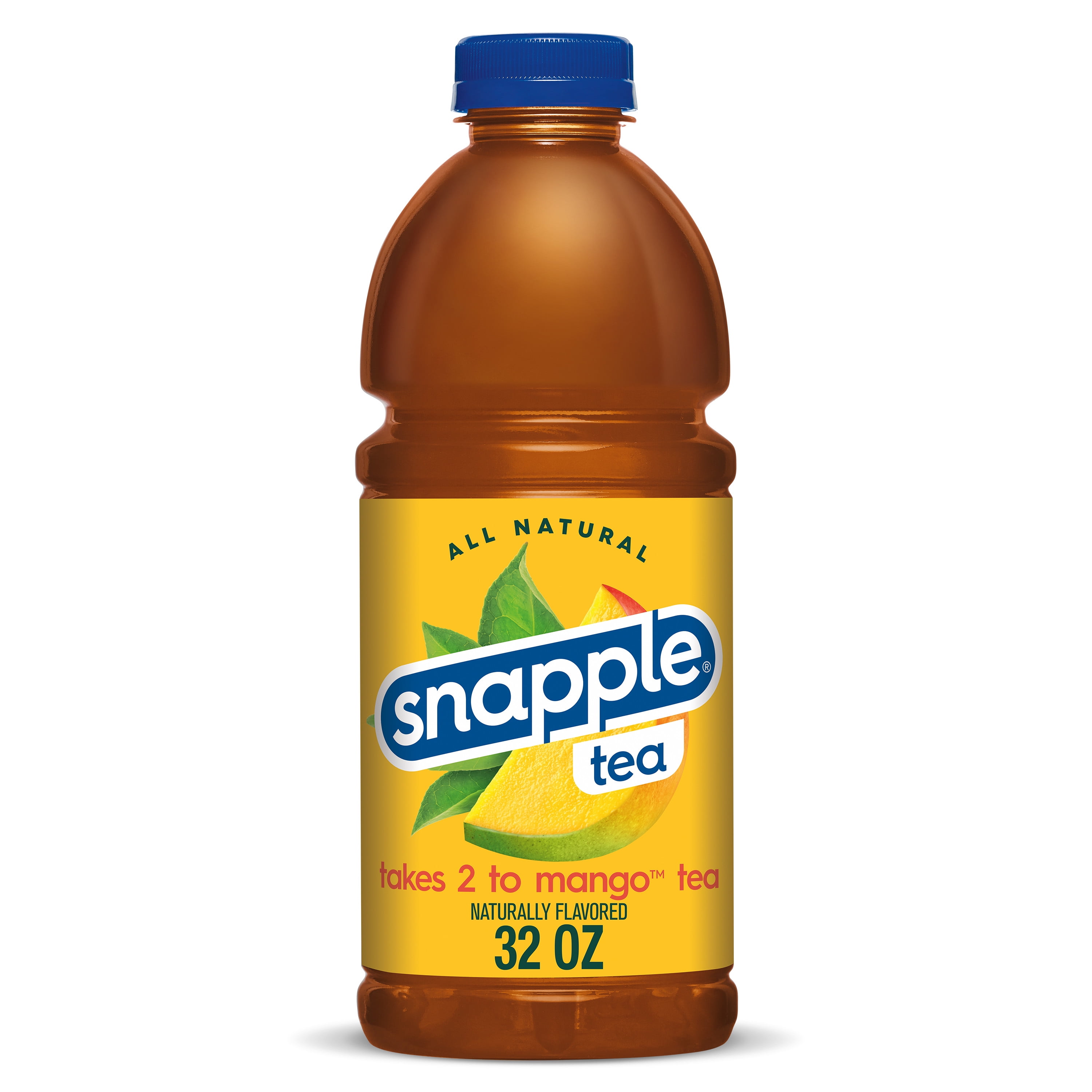 Snapple Takes 2 to Mango, Bottled Tea Drink, 32 fl oz