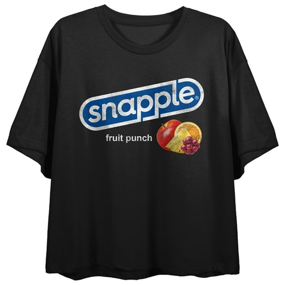 Snapple You've got Great Taste on Black Adult Crop Tee-XS