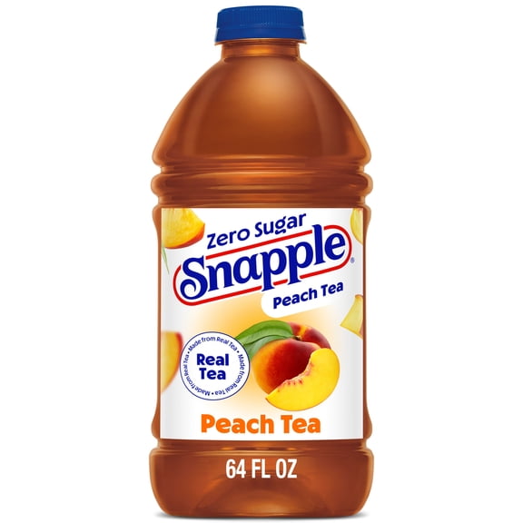 Snapple Zero Sugar Peach, Bottled Tea Drink, 64 fl oz