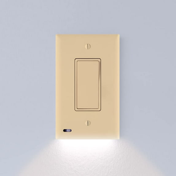 Snappower S1sw-K-Sp20-2 Motionlight Gfci Night Light Outlet Cover Plate - Off White