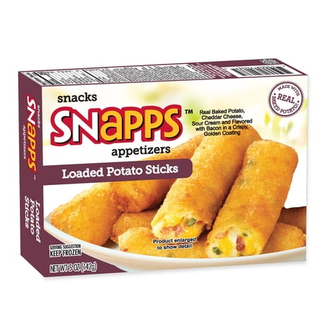 Snapps Frozen Appetizers Loaded Potato Sticks, 5 oz Cardboard Box