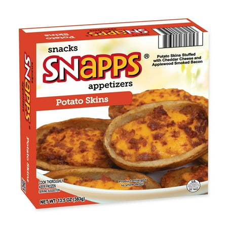 Snapps Frozen Potato Skins with Cheddar Cheese and Bacon, 13.5 oz Cardboard Box