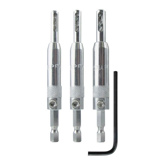 Make it Snappy 9/64 in. Steel Self-Centering Hinge Bit Set 3 pc