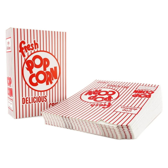 Snappy 5-E Red and White Close Top Popcorn Boxes, 3.3 Oz, 250 Count