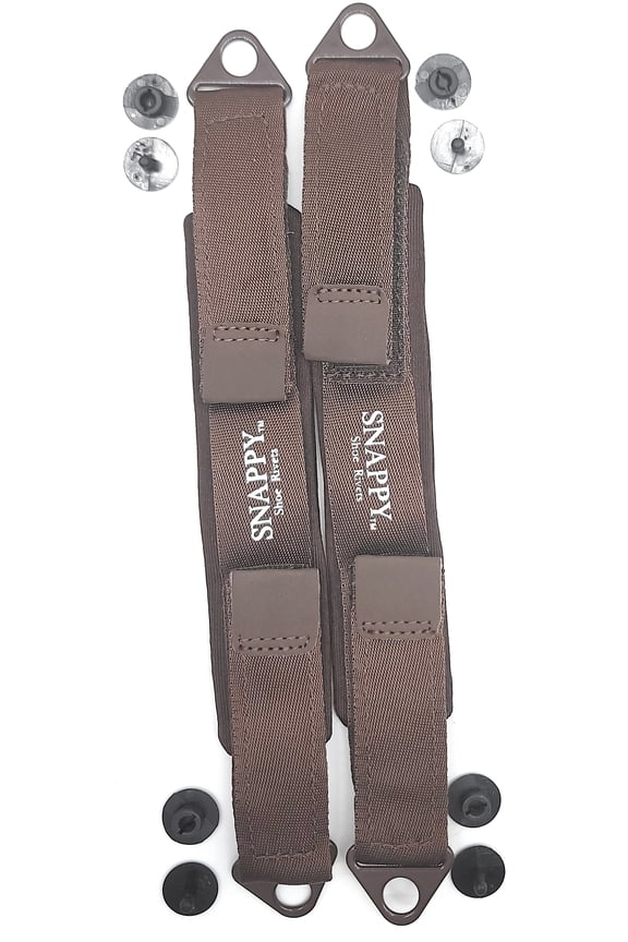 Snappy AdjustableSoft Replacement Heel Straps Brown for Clog Shoes