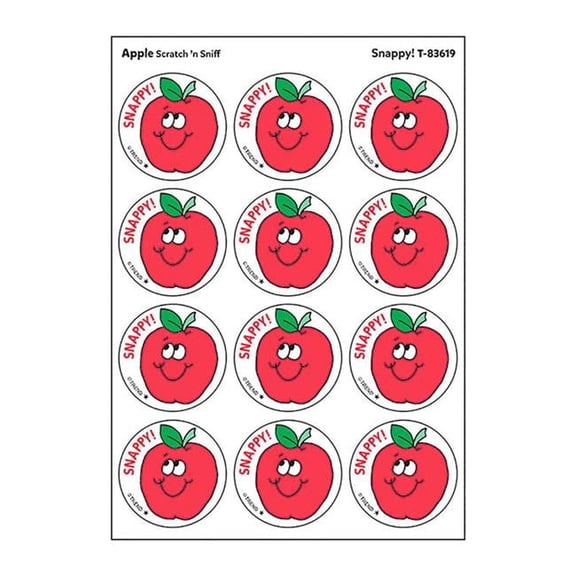 Snappy Apple Scented Stickers - 24 Count - Pack of 6
