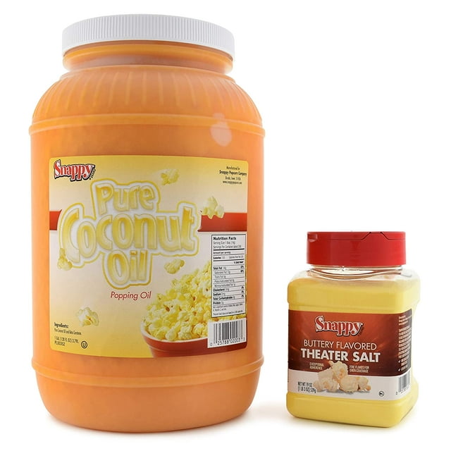 Snappy Butter Flavored Popcorn Kit, Pure Colored Coconut Oil, Buttery